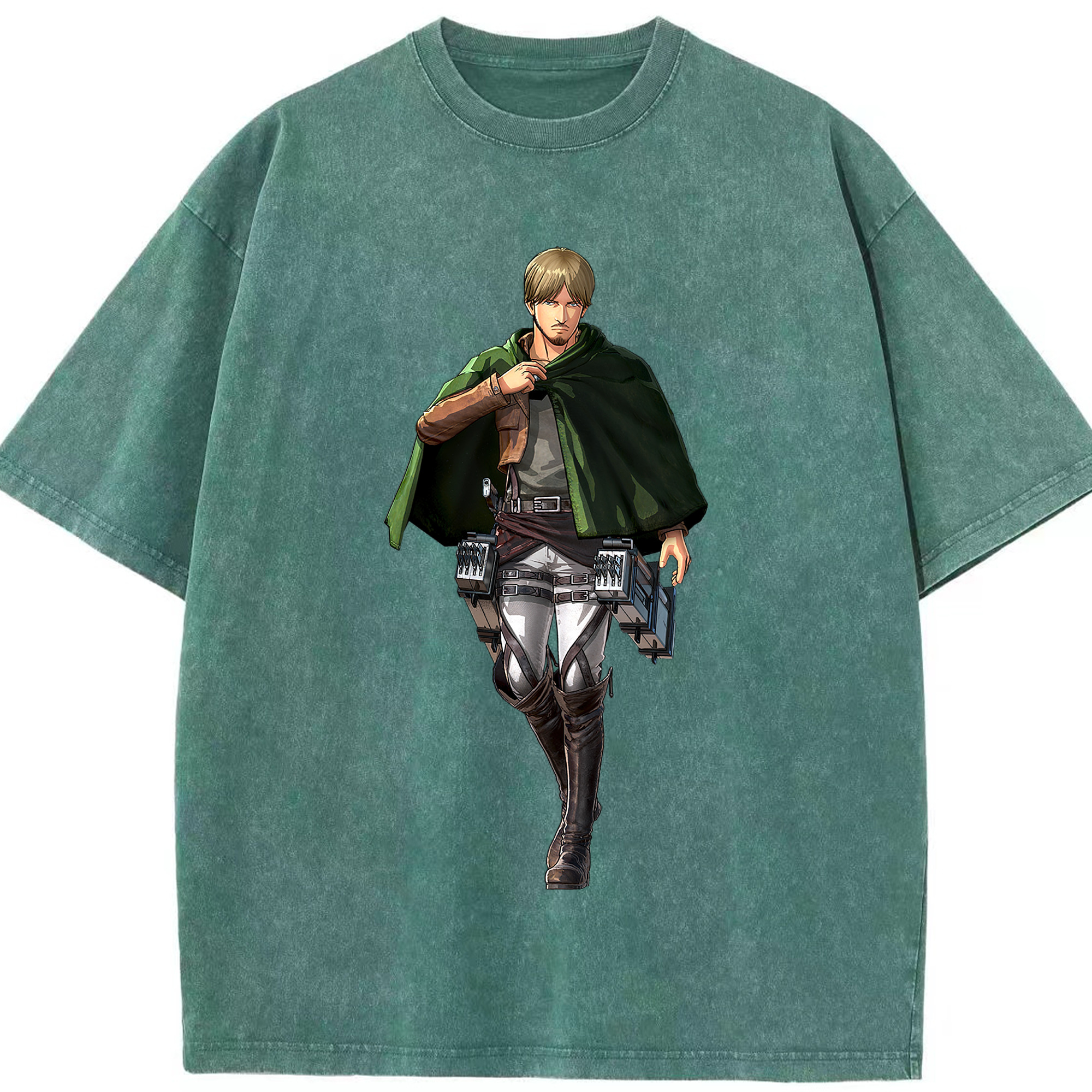 （画像用） 進撃の巨人 ミケ·ザカリアス Attack on Titan Mike Zakarius 綿100% ヴィンテージ風 半袖Tシャツ（フロントプリント）